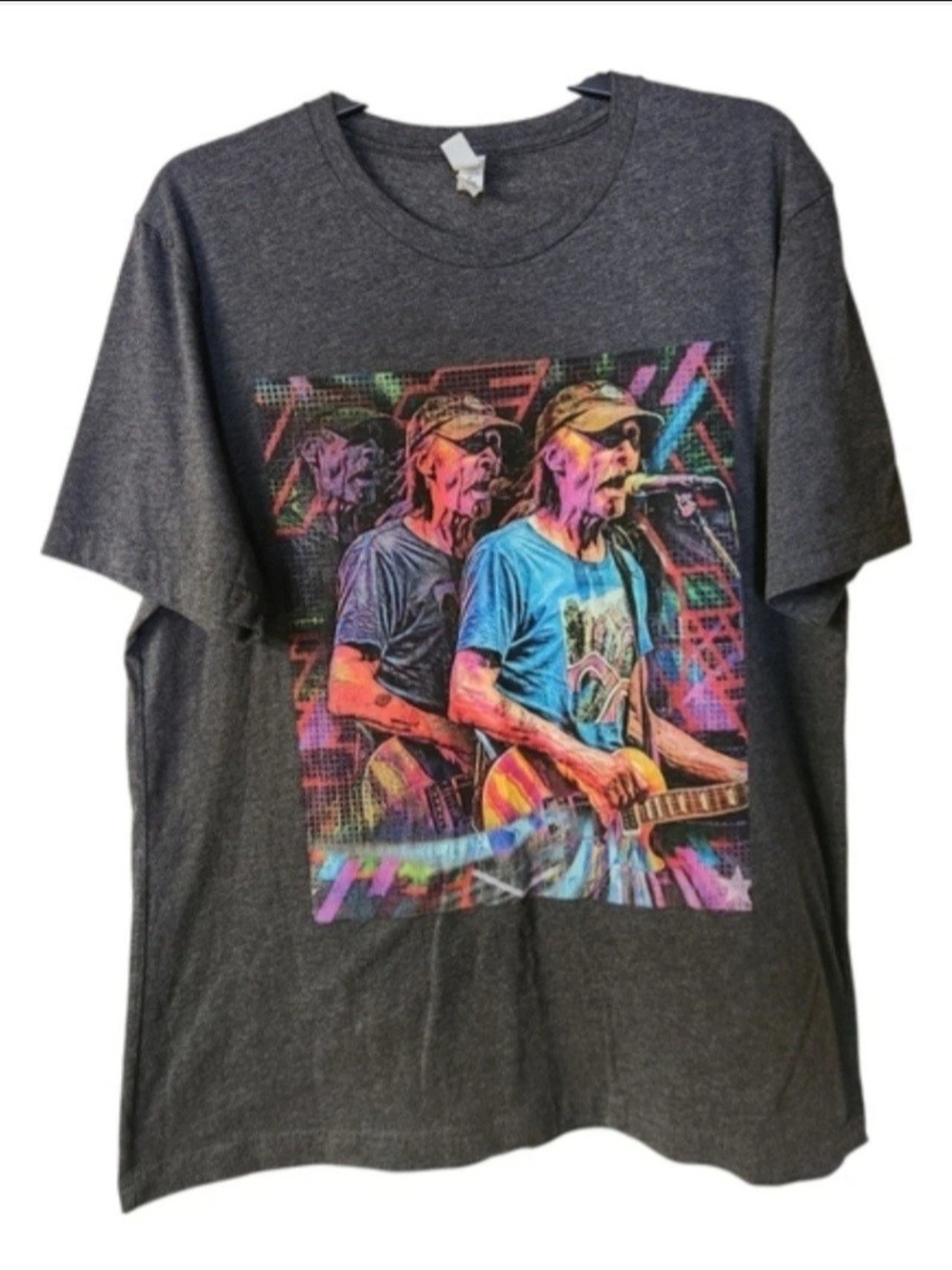Dave Brock Hawkwind Band Psychedelic Gray Tshirt XL NWOT